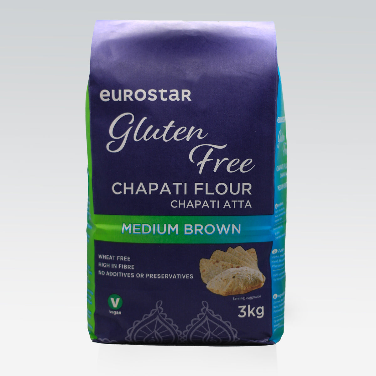 Eurostar Gluten Free Medium Brown Chapati Flour Eurostar Foods Wholesale